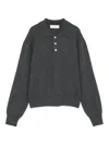 Dunst Grey Wool Polo Sweater In Gray