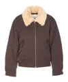 Dunst Brown Padded Jacket With Frontal Zip Closure In Brown