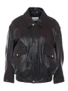 Dunst Leather Blouson Coat In Negro