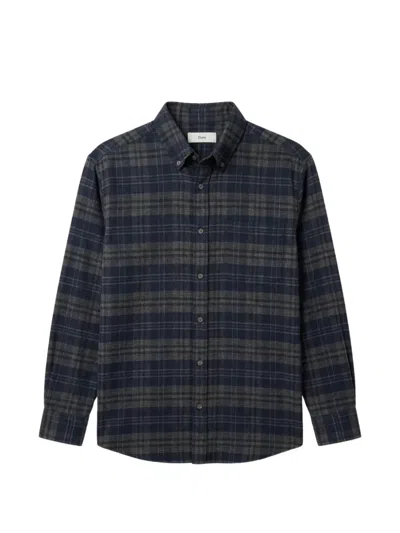 Dunst Check Button-down Shirt In Black