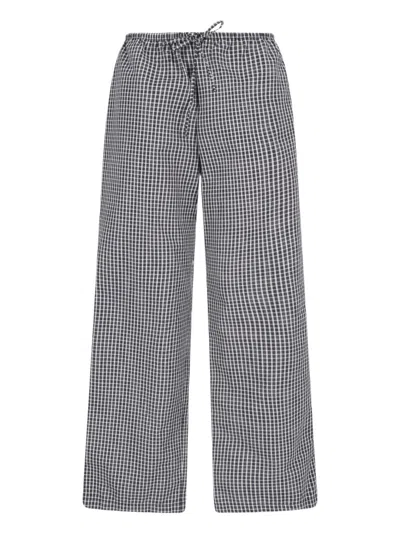 DUNST DUNST CHECK ELASTIC-WAIST PANTS