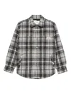 Dunst Unisex Quilted Check Flannel Shirt In Burgundy