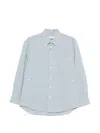 Dunst Oversized Light Blue Check Shirt Women In Blue