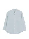 Dunst Oversized Light Blue Check Shirt Women In Blue