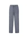 Dunst Checked Drawstring Trousers In Blue