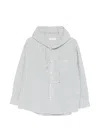 Dunst Hooded Checked-pattern Shirt In Blue