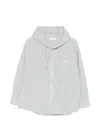 Dunst Hooded Checked-pattern Shirt In Blue