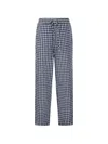 Dunst Checked Drawstring Trousers In Blue