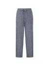Dunst Checked Drawstring Trousers In Blue