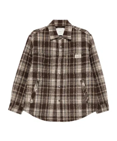 DUNST CHECKED PATCH-POCKET SHIRT