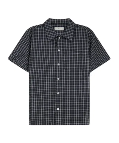 Dunst Checked Short-sleeve Shirt In Black
