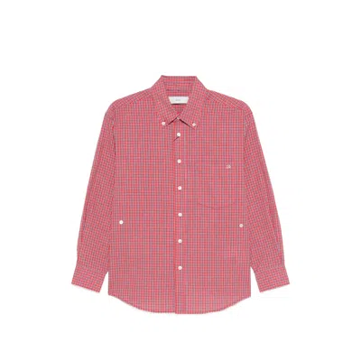 DUNST CHECKED-PATTERN BUTTON-FASTENING SHIRT