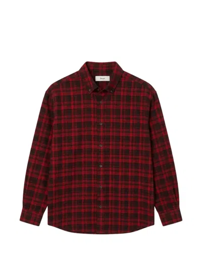 Dunst Checkered Button-down Shirt In Red