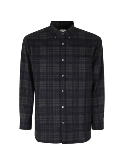 Dunst Check-pattern Button-down Shirt In Blue