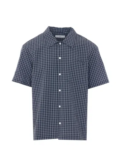 Dunst Check-pattern Short-sleeve Shirt In Blue