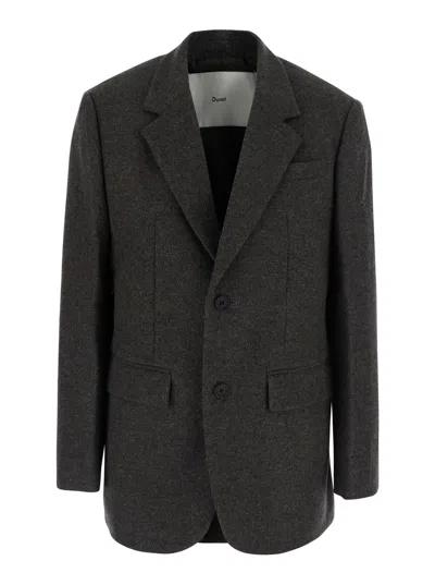 Dunst Classic 2-button Wool-cashmere Blazer For Women In Grey