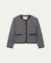 Dunst Classic Bouclé Tweed Jacket In Gray