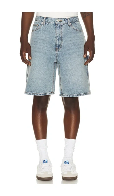 Dunst Classic Carpenter Denim Shorts In Blue