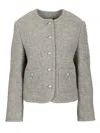 Dunst Button-detailed Patch-pocket Jacket In Gray