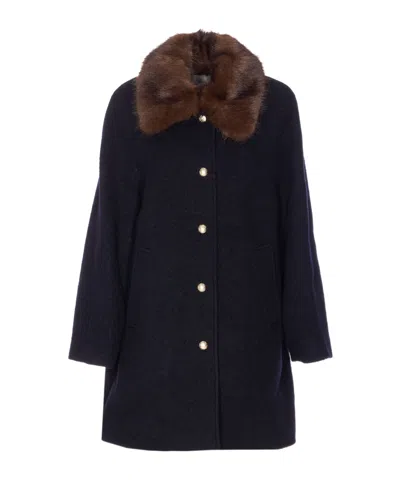 DUNST DUNST BOUCLE HOODED COAT