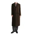 Dunst Brown 3 Button Boucle Wool Coat In Brown