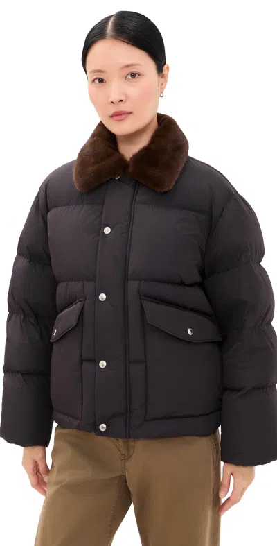 Dunst Collared Goose Down Jacket Deep Brown