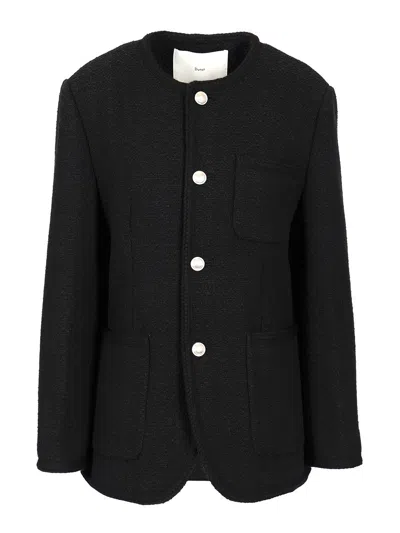 DUNST COLLARLESS TWEED JACKET