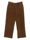 Dunst Corduroy Straight-leg Trousers In Brown