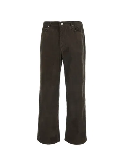 Dunst Corduroy Straight-leg Trousers In Brown
