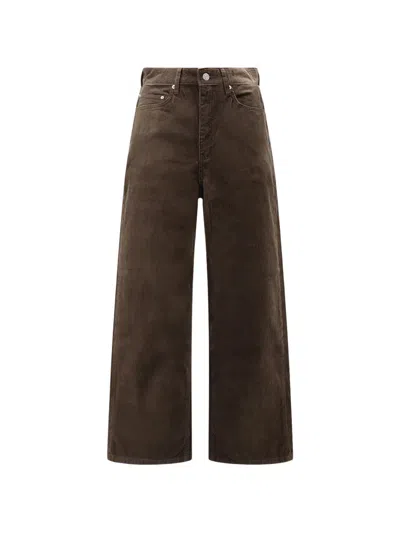 Dunst Corduroy Wide-leg Trousers In Brown