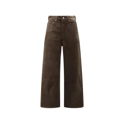 Dunst Corduroy Wide-leg Trousers In Brown