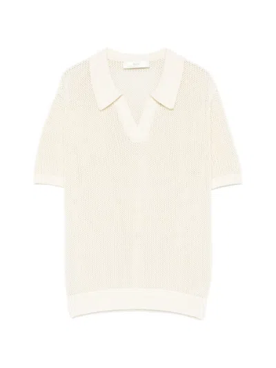 Dunst Cotton And Linen Polo Shirt In Animal Print