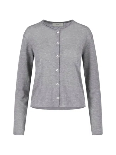 Dunst Cotton Blend Cardigan In Gray