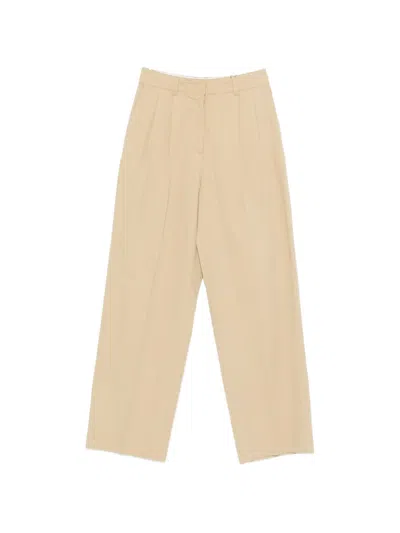 Dunst Cotton Blend Chino Trousers In Neutral