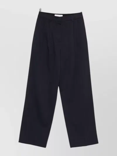 Dunst Cotton Blend Chinos Tailored Trousers In Black