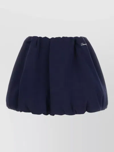 Dunst Cotton Blend Mini Skirt Elastic Waistband In Blue
