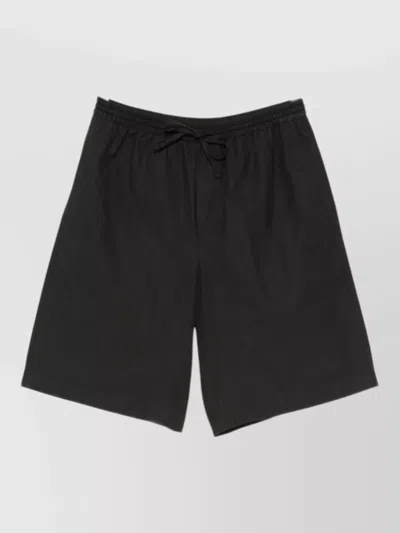 Dunst Cotton Blend Pajama Shorts Straight Leg In Black
