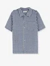 Dunst Cotton Blend Shirt With Check Pattern In Blue