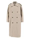 Dunst Cotton Blend Trench Coat In Neutral