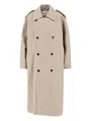 Dunst Cotton Blend Trench Coat In Silver