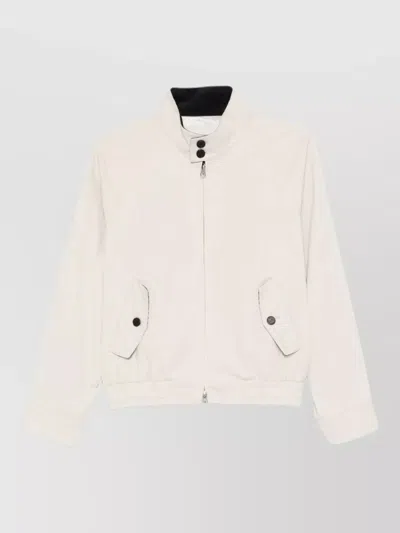 Dunst Cotton Blouson Jacket High Collar In Neutral