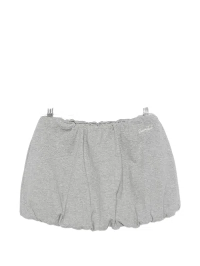 Dunst Cotton Mini Skirt Featuring Side Pockets In Gray