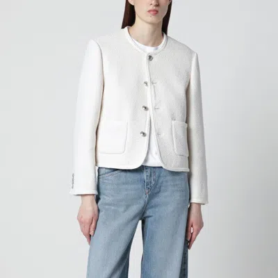 Dunst Cream Bouclé Tweed Jacket In White