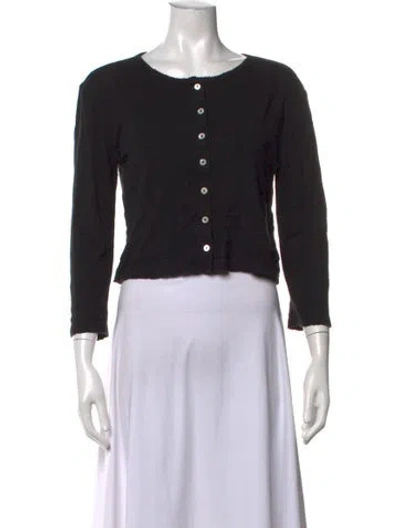 Pre-owned Dunst Crew Neck Long Sleeve Top In Black