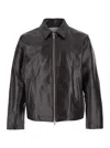 Dunst Dark Brown Jacket With Front Pockets In Leather Man