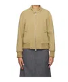 Dunst Tan Diagonal Jacket In Green