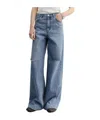 Dunst Distressed Flared Jeans In Blue