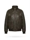 Dunst Distressed Leather Jacket In Black