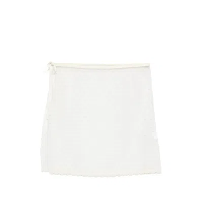 Dunst Dotted Lace Skirt In Neutral