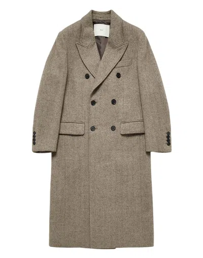 Dunst Double-breasted Coat In Brown